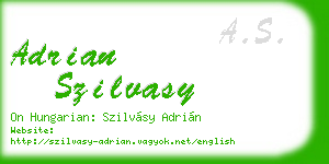 adrian szilvasy business card